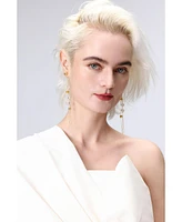 Classicharms FrostLily Azeztulite Crystal and Bead Drop Earrings