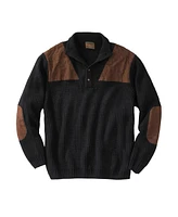 Boulder Creek Big & Tall by KingSize Patch Sweater With Mock Neck