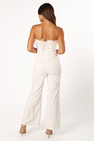 Petal and Pup Women's Louise Feather Trim Jumpsuit
