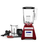 Blendtec Total Classic Original Blender, 90 oz WildSide+ Jar, 24 oz Twister Jar, and Spectacula Spatula - Red