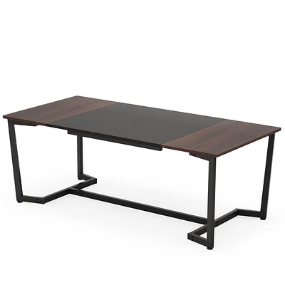 Tribesigns 6FT Conference Table, 70.86L x 31.49W inch Meeting Table for Office Conference Room, Modern Rectangular Seminar Training Table, Metal Frame