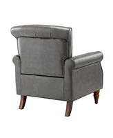 Edwin Transitional Comfy Armchair with Button-Tufted