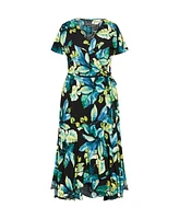 City Chic Plus Imogen Print Dress