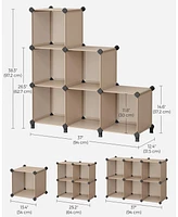 Slickblue 6-cube Storage Organizer, Diy Plastic Closet Cabinet, Shelving