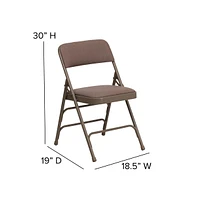 Emma+Oliver 4 Pack Home & Office Portable Party Events Padded Metal Folding Chair