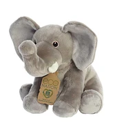 Aurora Medium Eco Hugs Elephant Eco Nation Eco-Friendly Plush Toy Grey 11.5"