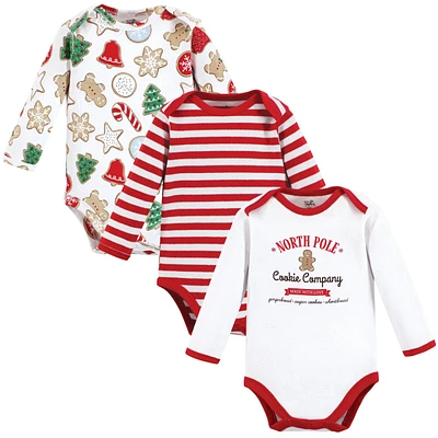 Touched by Nature Infant Unisex Organic Cotton Long-Sleeve Bodysuits, Neutral Woodland