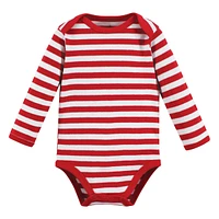 Touched by Nature Infant Unisex Organic Cotton Long-Sleeve Bodysuits, Neutral Woodland