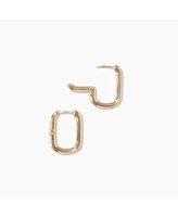 sanctuaire Link Bar Hoop Earrings Gold