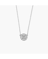 sanctuaire Round Filigree Pendant Necklace Silver