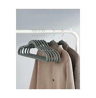 Slickblue 50-Pack Velvet Coat Hangers, Non-Slip Clothes Hangers with Shoulder Notches for Clothing Storage