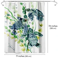 Americanflat 71x74 Coastal Shower Curtain