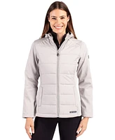 Cutter & Buck Evoke Hybrid Eco Softshell Recycled Full Zip Womens Hooded Jacket