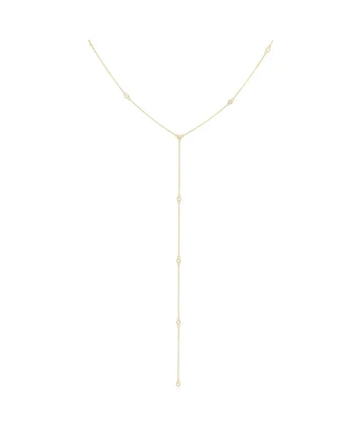 The Lovery Diamond Station Lariat Necklace