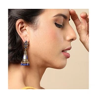 Sohi Women's Gold Ethnic Drop Earrings