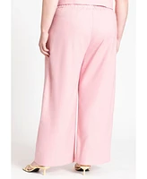 Eloquii Women's Easy Wide Leg Linen Pant