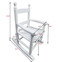 Children's Rocking White Chair- Indoor Or Outdoor - Suitable For Kids-Durable
