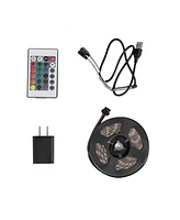 Wall Mounted Floating 65" Tv Stand With 16 Color Leds