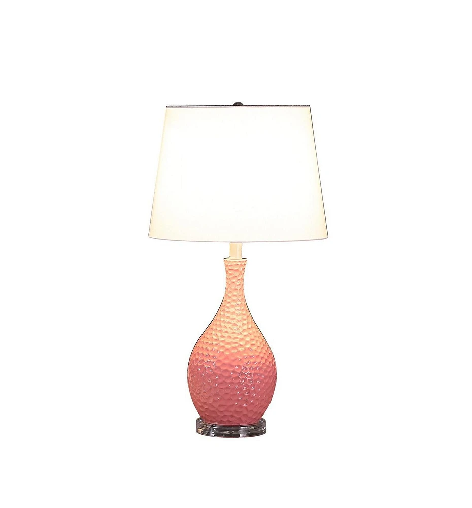 Simplie Fun 28" Pink Telli Pebble Mid-Century Resin Table Lamp