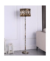 Streamdale Furniture 59" Faux Suede Tiger Print Floor Lamp