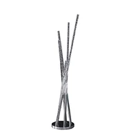 Streamdale Furniture 48.75" In Carina Modern 5 Acrylic Upright Legs Stix Led Silver Metal Floor Lamp