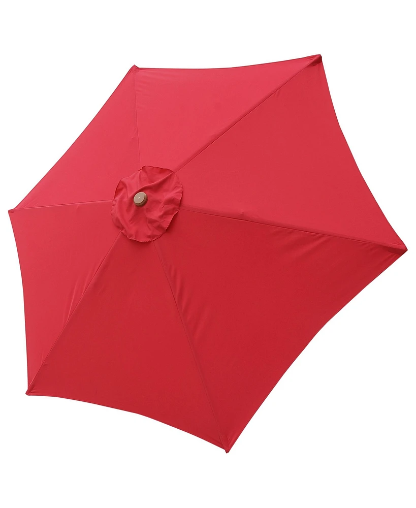 Yescom 9Ft 6 Ribs Umbrella Cover Canopy Replacement Top Patio Outdoor Market Beach Red