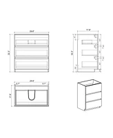 Alice 30" Gray Bathroom Vanity With Sink And Storage
