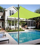 Rectangle Sun Shade Sail Canopy Awning 10Ft Detachable Pole Kit Outdoor