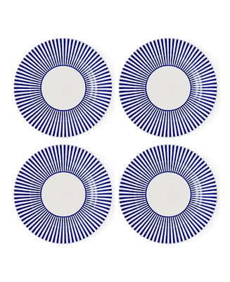 Spode Blue Italian Steccato Salad Plates, Set of 4