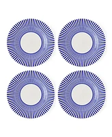 Spode Blue Italian Steccato Salad Plates, Set of 4