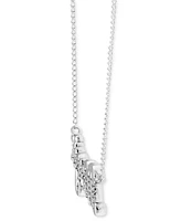 Enchanted Disney Fine Jewelry Diamond Magic Jasmine Pendant Necklace (1/10 ct. t.w.) in Sterling Silver, 16" + 2" extender