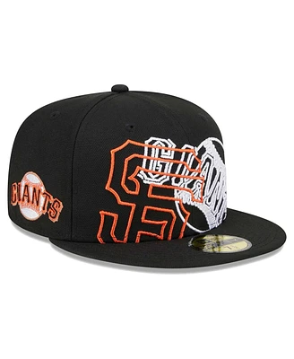 New Era Men's Black San Francisco Giants Game Day Overlap 59FIFTY Fitted Hat