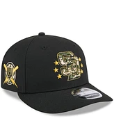 New Era Men's Black San Diego Padres 2024 Armed Forces Day Low Profile 9FIFTY Snapback Hat