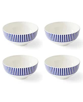 Spode Blue Italian Steccato Rimless Bowls, Set of 4