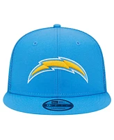 New Era Men's Powder Blue Los Angeles Chargers Main Trucker 9FIFTY Snapback Hat