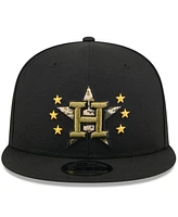 New Era Men's Black Houston Astros 2024 Armed Forces Day 9FIFTY Snapback Hat