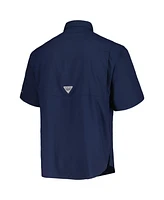 Columbia Men's Navy Atlanta Braves Tamiami Omni-Shade Button-Down Shirt