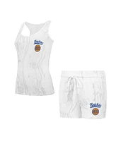 Concepts Sport Women's White New York Knicks Quartz Tank Top Shorts Set