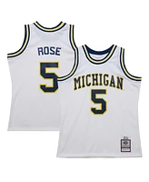 Mitchell & Ness Men's Jalen Rose White Michigan Wolverines 1991/92 Swingman Player Jersey