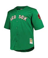 Mitchell & Ness Men's David Ortiz Kelly Green Boston Red Sox Big Tall Cooperstown Collection Mesh Batting Practice Jersey