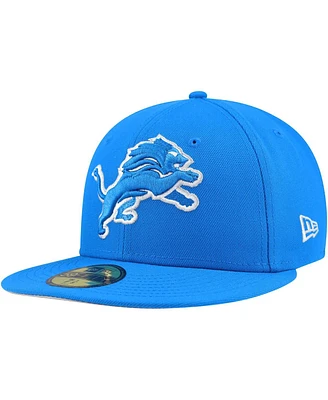 New Era Men's Blue Detroit Lions Team Basic 59FIFTY Fitted Hat