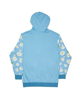 Loungefly Men's and Women's Light Blue Lilo Stitch Springtime Daisy Pullover Hoodie