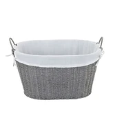 Household Essentials Woven Laundry Basket with Handles and Liner