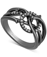 Diamond Maleficent Knotted Vine Ring (1/10 ct. t.w.) in Black Rhodium-Plated Sterling Silver - Black Rhodium