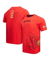 Freeze Max Men's Red Rick and Morty 90s Rave Rickvival T-Shirt