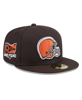 New Era Men's Brown Cleveland Browns 2024 Nfl Draft 59FIFTY Fitted Hat