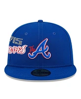 New Era Men's Royal Atlanta Braves City Connect Icon 59FIFTY Fitted Hat