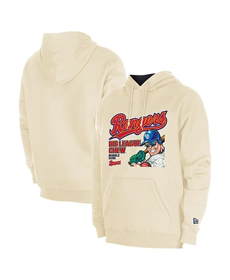 New Era Men's Cream Texas Rangers Big League Chew Pullover Hoodie