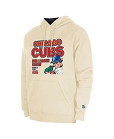 New Era Men's Cream Chicago Cubs Big League Chew Pullover Hoodie