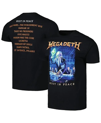 Manhead Merch Unisex Black Megadeth Rust Peace T-Shirt